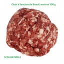 Chair à saucisse de boeuf, 500 g environ