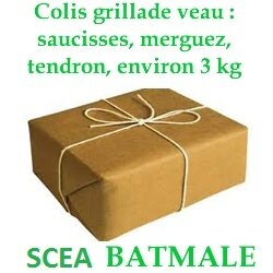 Colis grillade de veau, 3 kg environ