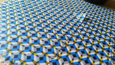 Bee-wrap film alimentaire bleu graphique