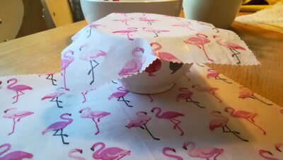 Bee-wrap film alimentaire flamands roses