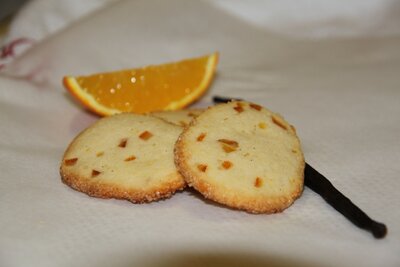 Galettes à l'oranges confites .