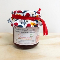 Confiture extra de groseille rhubarbe parfumée à l'orange