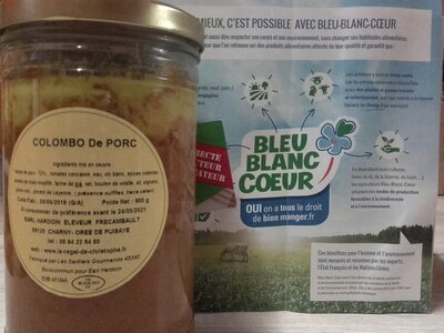 Colombo de porc 900 gr bleu-blanc-coeur
