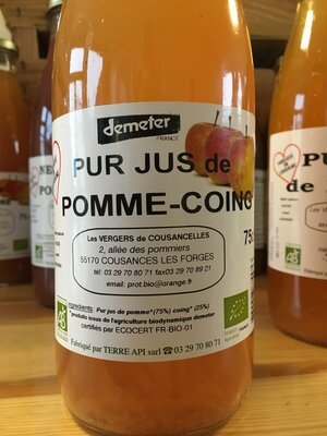 Pur jus de pomme-coing 75cl
