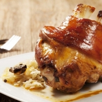 Jarret de porc cuit à la rôtissoire