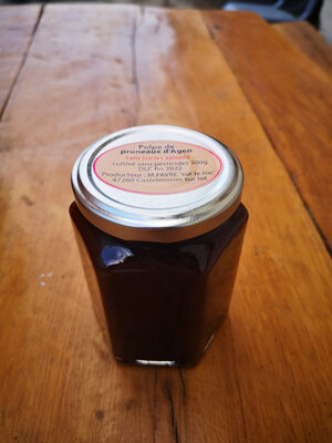 Confiture sans sucre de pruneaux d'agen