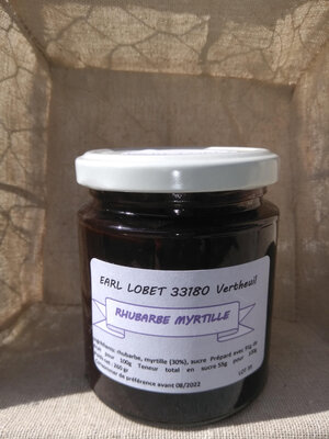Confiture rhubarbe myrtilles
