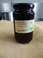 Confiture pêche cassis