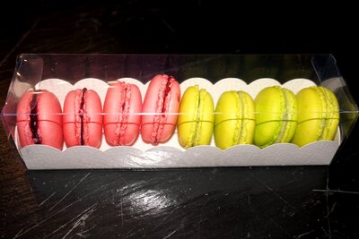Macarons mix 'fraise/pistache'