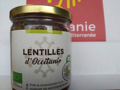 Bocal lentilles vertes bio 265 gr