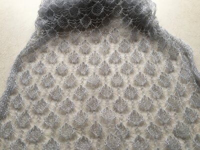 Foulard dentelle argent