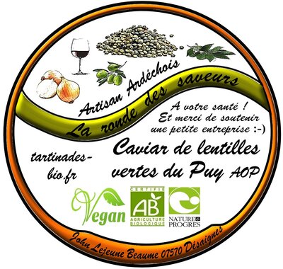 Caviar de lentilles vertes du puy aop
