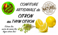 Confiture citron au thym citron