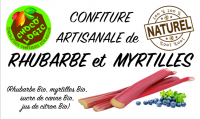 Confiture rhubarbe et myrtilles