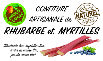 Confiture rhubarbe et myrtilles