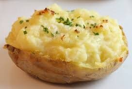Pomme de terre farcie au haddock et saumon