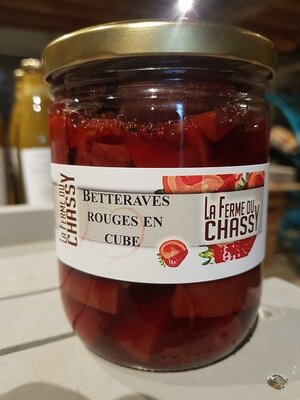 Betteraves rouges en cubes