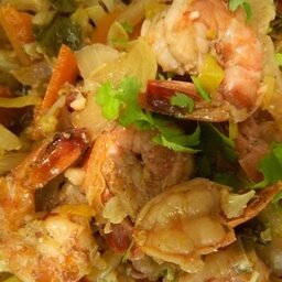 Crevettes sauce piquante