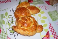 Brioche salée en forme de lapin