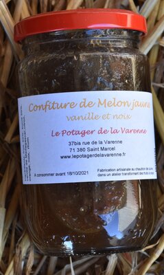 Confiture de melon jaune vanille et noix