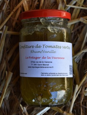 Confiture de tomate verte rhum/vanille