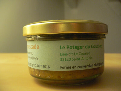 Pâté de légumes courgettes echalotes grillées