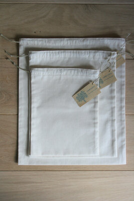 Lot de 3 sacs à vrac en coton bio