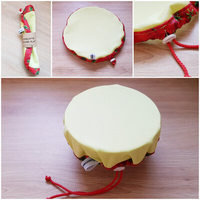 Charlotte couvre-plat 20cm-jaune-vert