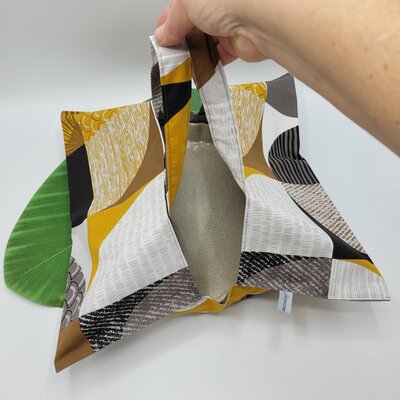 Sac à tarte graphique gris/jaune