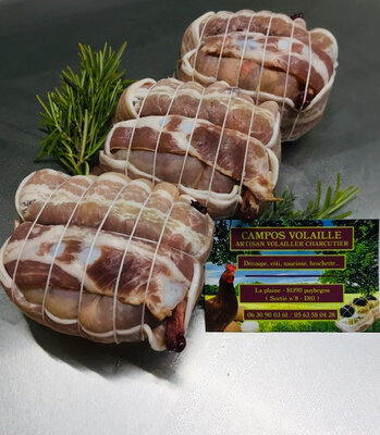 Caille désossée farcie cepes