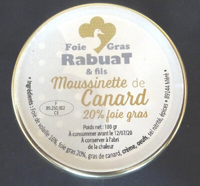 Moussinette, 20% foie gras