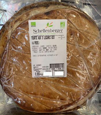 Tourte aux 3 légumes 4 personnes