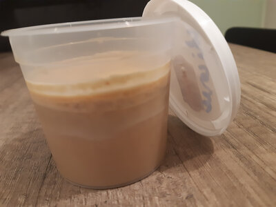 Flan au lait entier  gout chicorée