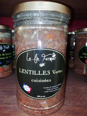 Lentilles vertes cuisinées