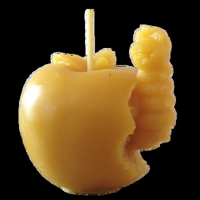 Bougie pomme asticot