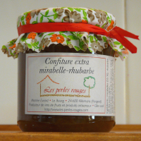 Confiture extra de mirabelle rhubarbe