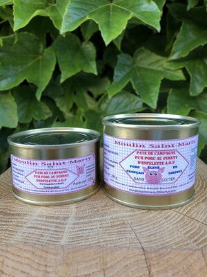 Pâté de campagne pur porc au piment d'espelette aop 190 g