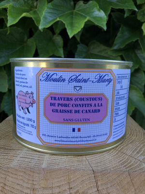 Travers de porc confits à la graisse de canard