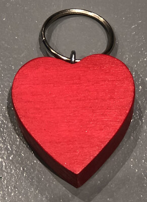 Porte-clés cœur rouge