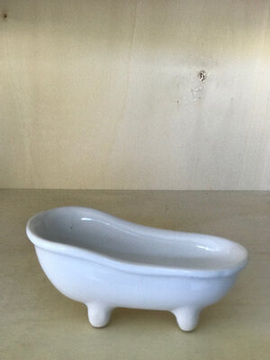 Porte-savon baignoire blanc