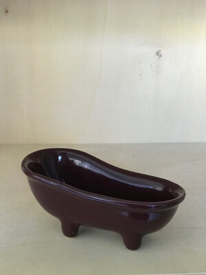 Porte-savon baignoire bordeaux
