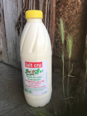 Lait cru de vache