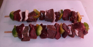 Brochettes abats boeuf