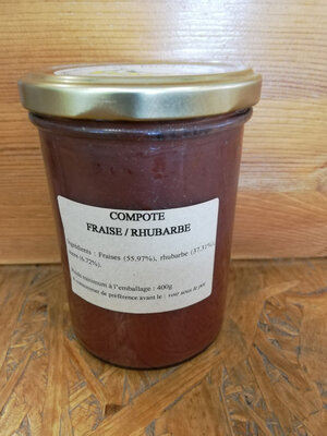 Compote fraises rhubarbe
