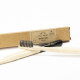 Brosse à dent adulte noire médium en bambou - image 4