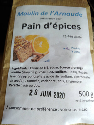 Préparation pour pain d'épices