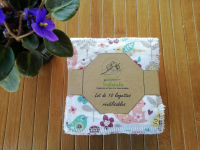 Lot de 10 lingettes réutilisables foret enchantée