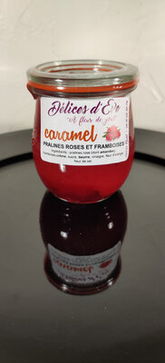 Caramel fleur de sel, framboises et