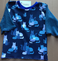 T-shirt chats bleus 6 mois et plus