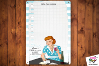 Mémo liste de courses effaçable – moera style vintage